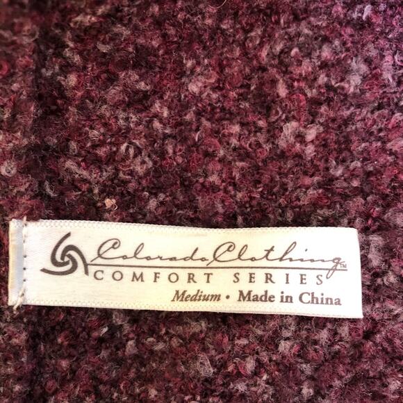 Colorado Clothing purple comfort series sweater button front size medium - Picture 5 of 6